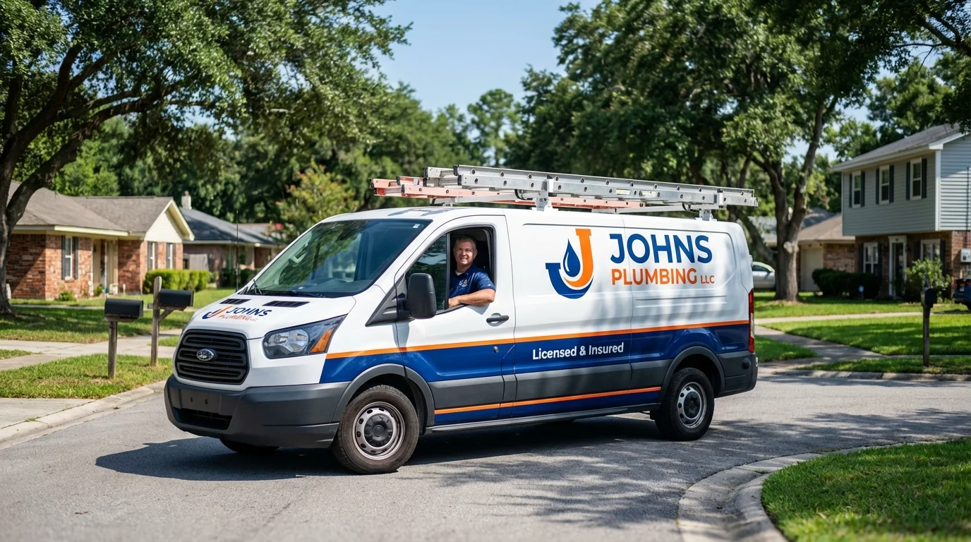 Johns Plumbing LLC service van in Cottonwood, MN